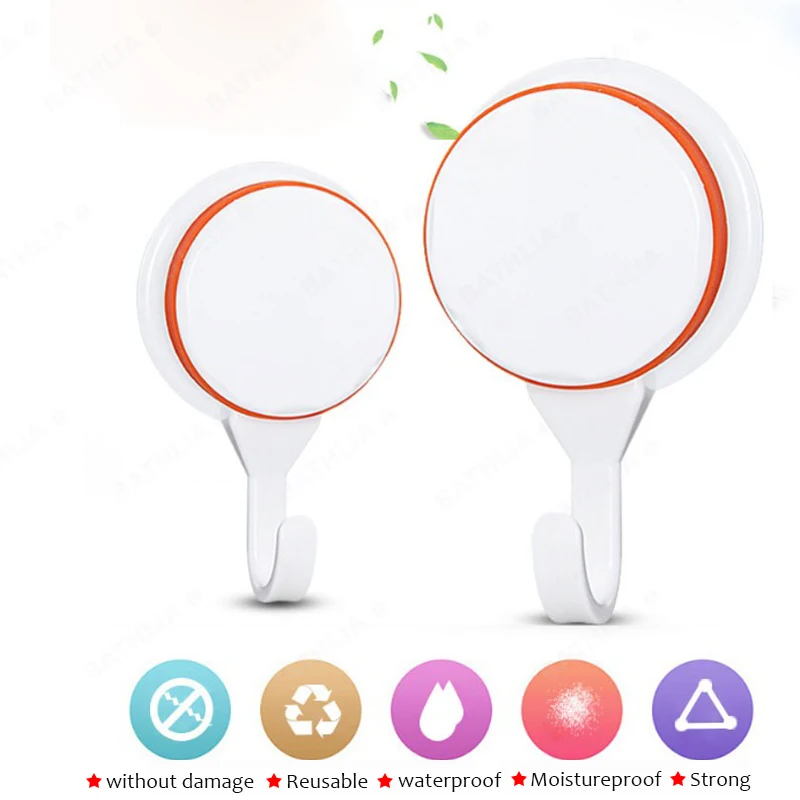 

3pcs Removable Suction Cup Sucker Plastic Wall Window Bathroom Kitchen Hanger Hooks Strong suction Waterproof Hook for towel