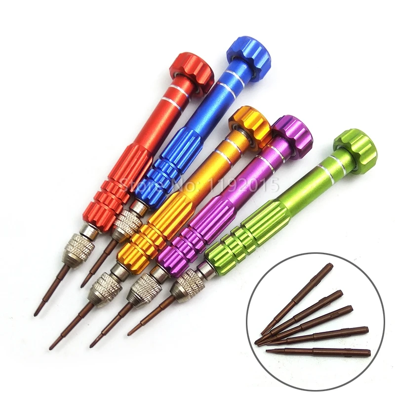 5 In 1 Professional Mini Torx Screwdriver Set Aluminum Alloy Precision Mobile Phone Repair Open
