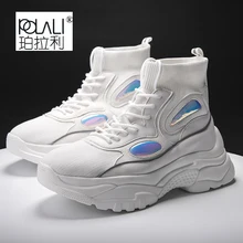 Мужская или женская обувь; коллекция года; модные высокие кроссовки; летние дышащие сетчатые туфли на плоской подошве; Мужская обувь; D50