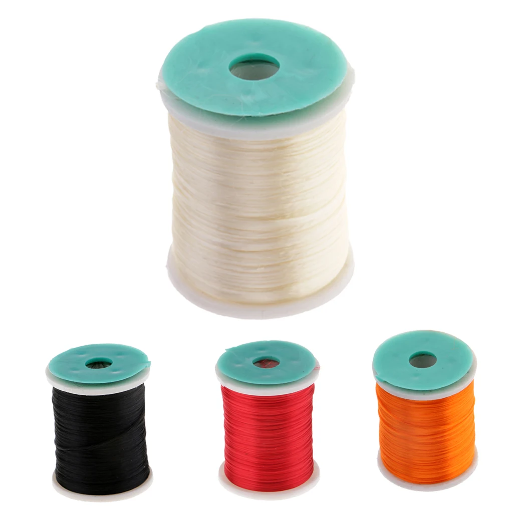 210 Denier Fly Tying Thread Fishing Flies Streamer Tying Accessory Assorted Colors Flash Tinsel Thread White/ Black/Orange/ Red