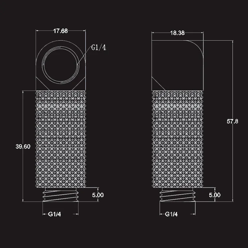 BYKSKI B-RD90-EXJ мужского и женского пола G1/4 ''90 градусов поворотный фитинг удлинитель локтя 15/20/25/30/35/40 мм черный и серебряный водяного охлаждения