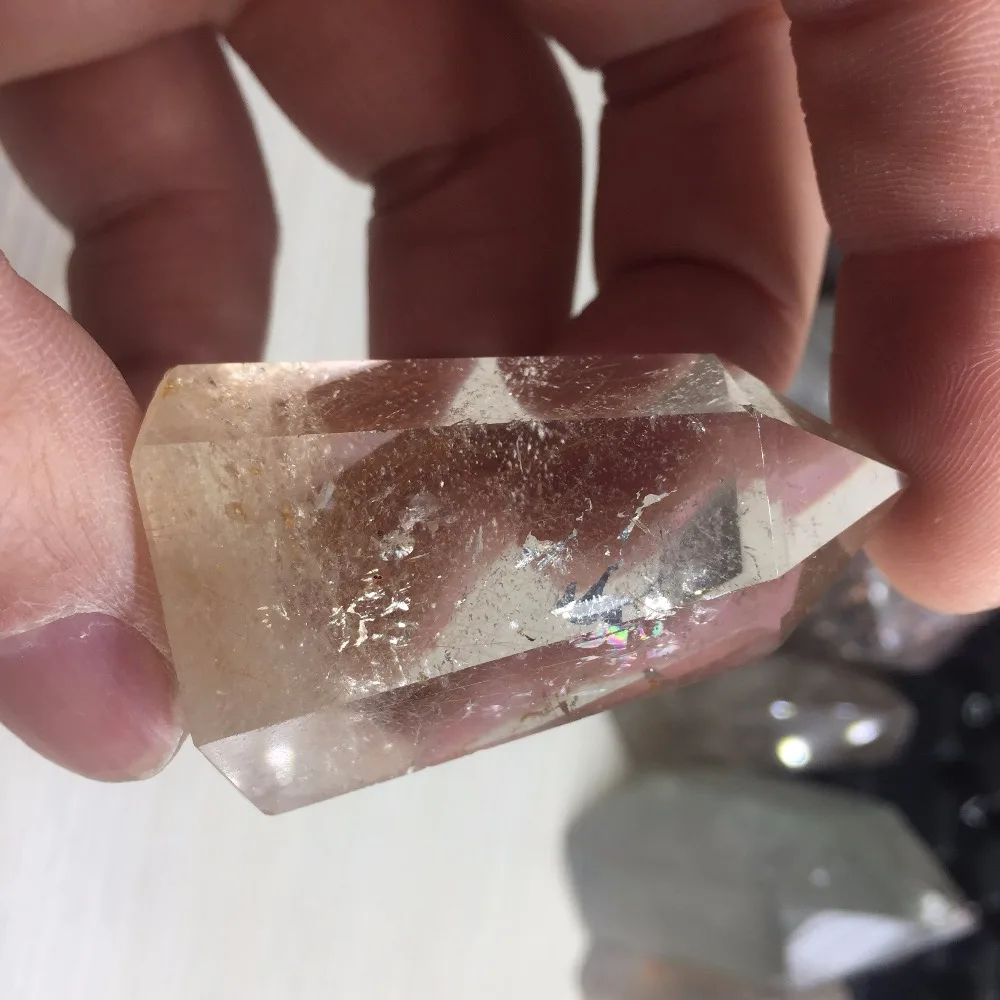 

33g Natural Stone and Minerals Cristal de cuarzo Cristal Massage Rutilated Quartz Wedding Decoration or Christmas Ornaments