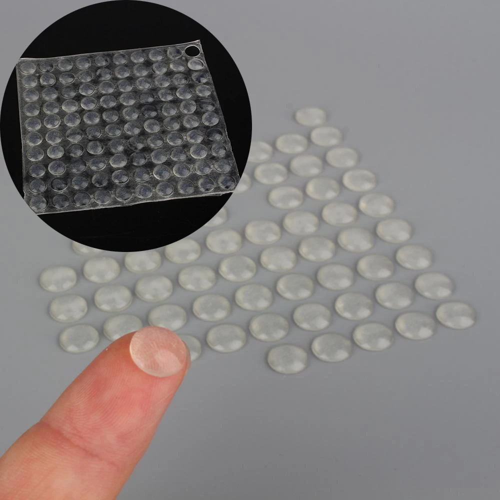 

100PCS/set Self-adhesive transparent silicone pad 8 * 2.5mm semi-circular anti-collision rubber foot pad