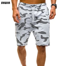 SHUJIN модные летние камуфляжные мужские шорты для бега мужские камуфляжные Повседневные Шорты Для Фитнеса мужские шорты Homme с эластичной талией