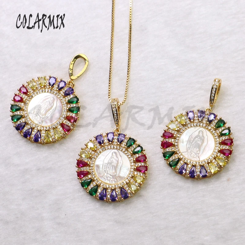 

4 Pcs High quality pendant round pendant necklace jewelry Necklace gift for lady for lady pendant wholesale jewelry