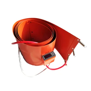 

250*3070*1.5mm 100V 1400W silicone drum heater for 55 Gallon Drum digital thermostat on pad 1500mm lead wire