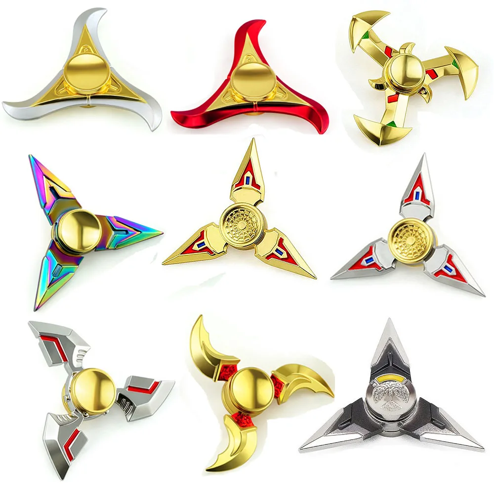 Genji Shuriken Ninja Hand Tri Fidget Spinner EDC Metal Bearing HandSpinner Toy For ADHD Anxiety
