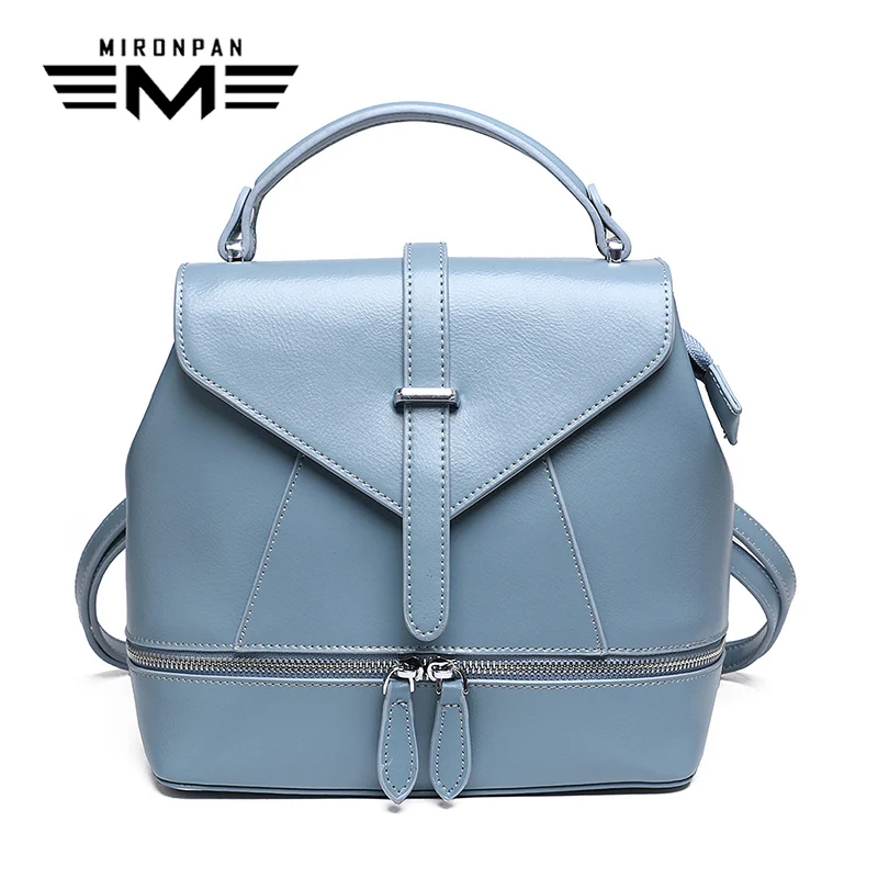 

MIRONRAN 2018 New Genuine Leather Handbag Original Brand Girls High Quality School Shoulder Bags Female Business Fashion Handbag