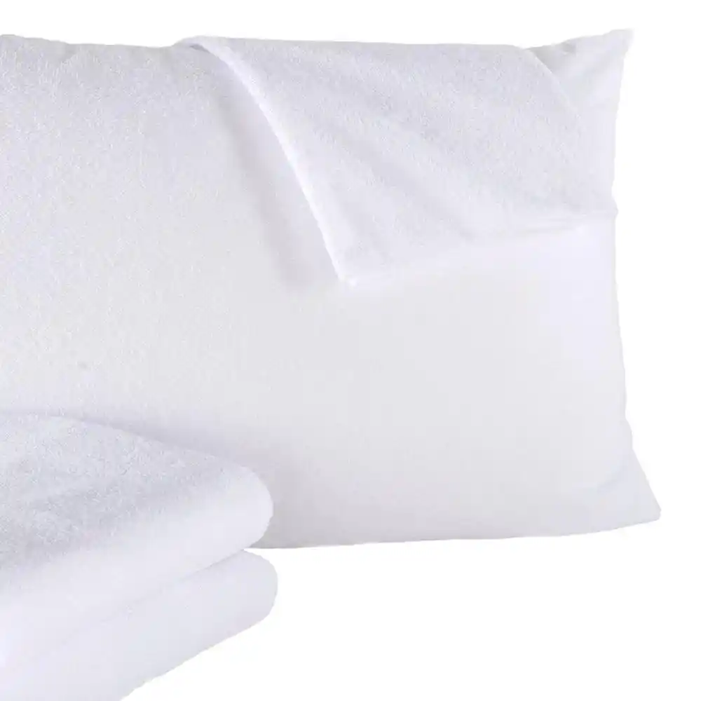 Iroyal All Sizeterry Waterproof Pillow Protector Zipper Pillow