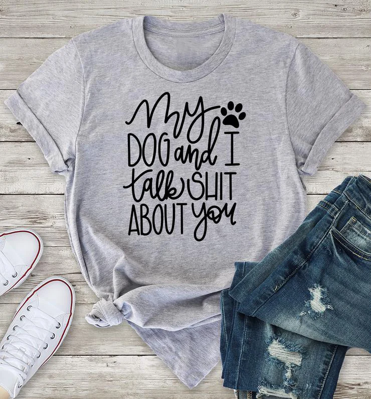 Свою собаку и разговариваю sh * t о you забавные цитаты camisetas эстетику в винтажном