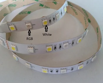 

5mX High quality 12V/ 24V RGBW (WW / CW ) colorful LED strip 5050SMD LED 60LED/m flexible LED strip light free shipping