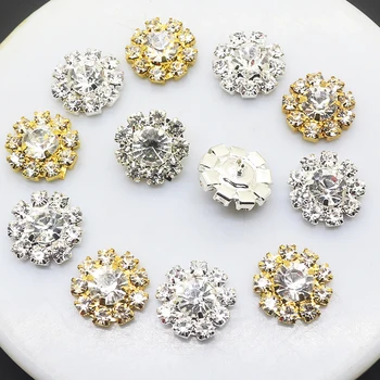 

ZMASEY Small Buttons 10Pcs/Lot 16mm Metal Shank Button For Clothing Diy Sewing Accessory Two Color
