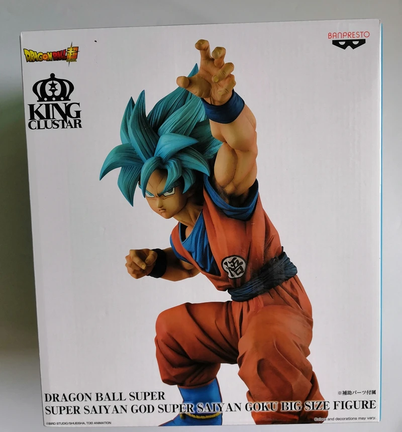 

Original BANPRESTO Dragon ball Super DBZ Big Size SSJ God Blue Goku PVC Figure Juguetes Brinquedos Dolls Toys