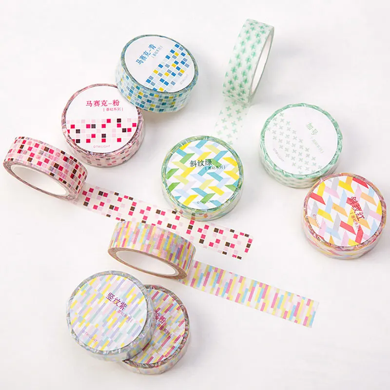 

1 pcs 15 mm*8 m Kawaii Base colour element series DIY paper washi tape/masking tape/decorative adhesive tape/School Supplies