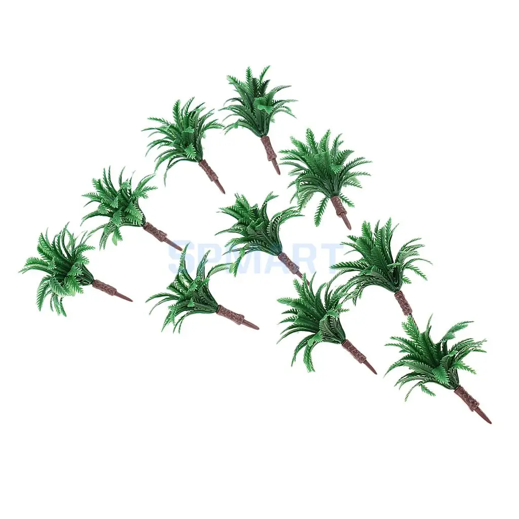 10Pc Mini 4.5cm Green Models Tree 1/150 Scale for Train Railroad Landscape N
