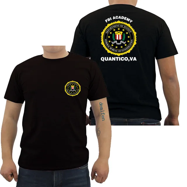 FBI Tshirt Mens Hombre Size XL Quantico Gildan Tee Navy Blue Trademark t-shirts