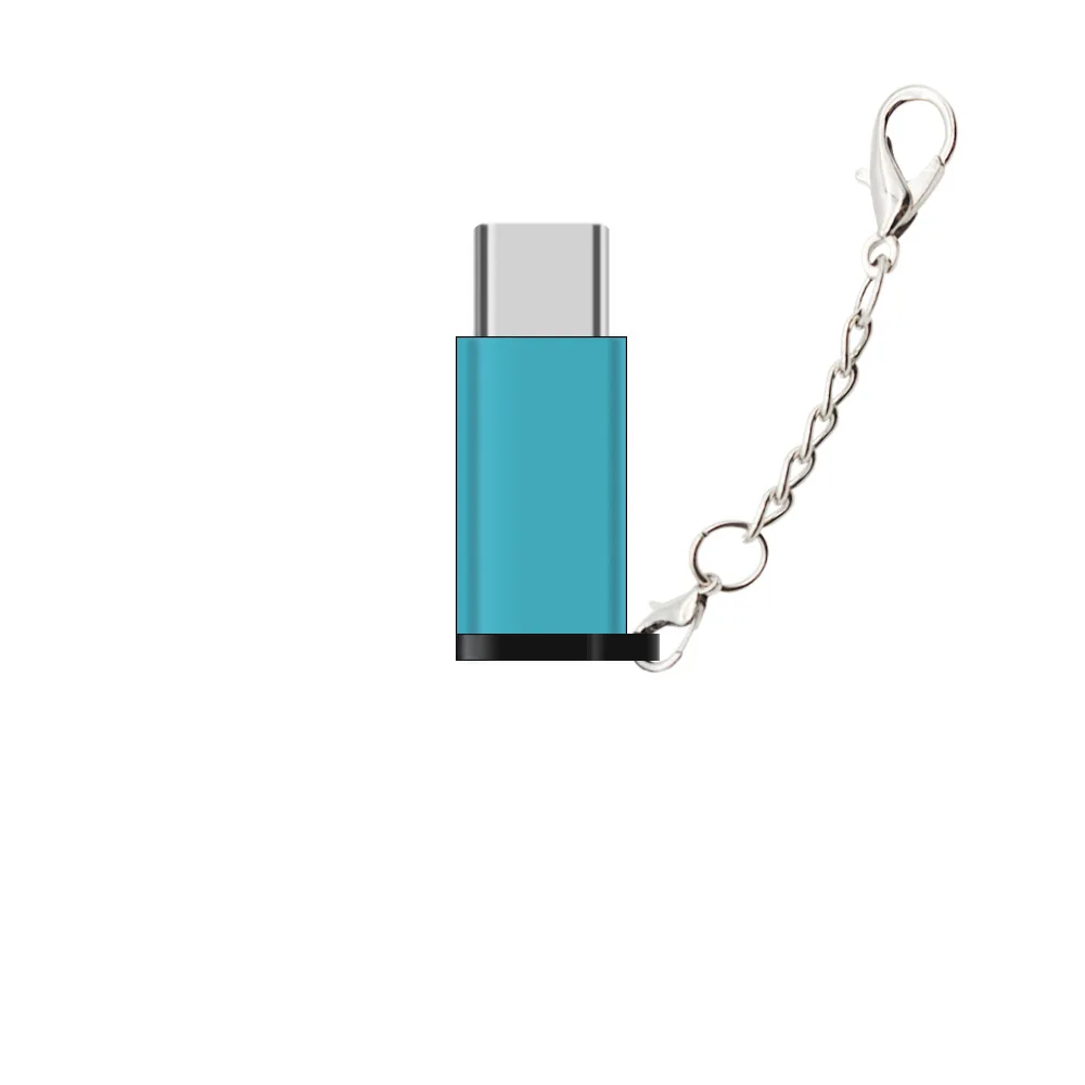 Micro USB To TypeC Adapter With Keychain Micro USB Female To USB Type C Male Adaptador Tipe C Charging Data Sync Type-C Adapters (14)