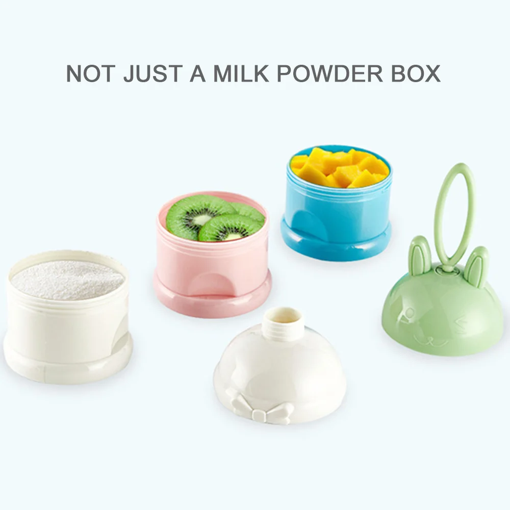 Детская коробка для сухого молока, трехслойный полипропиленовый диспенсер для кормления малыша, милый новорожденный