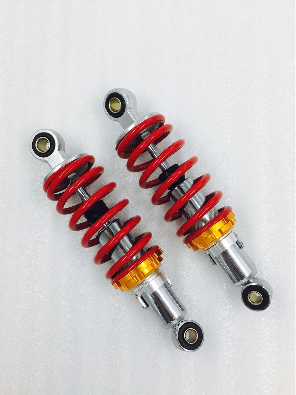 

230mm Motorcycle Air Shock Absorbers Universal For Honda Suzuki Yamaha Kawasaki ATV Go Kart Quad Dirt Sport Bikes Red + Silver