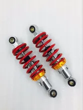 230mm Motocicleta Amortecedores de Ar Universal Para Honda Suzuki Yamaha Kawasaki ATV Go Kart Quad Sujeira Motos Esportivas Vermelho + prata