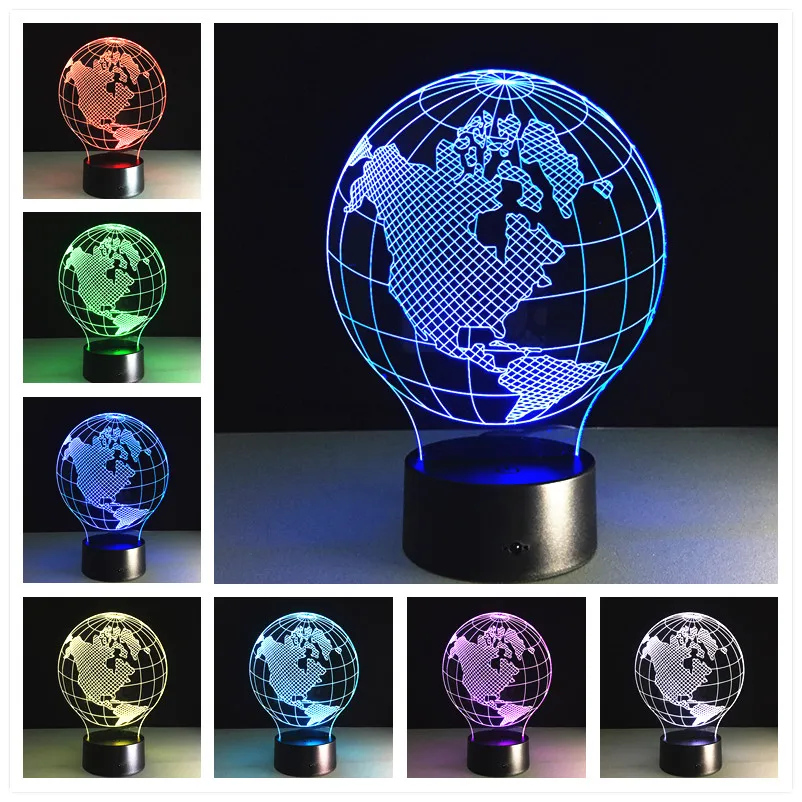 LED Lamp USB Table Light RGB Night Lights 3d Table Lamps For Living Room usb nigth Lamp