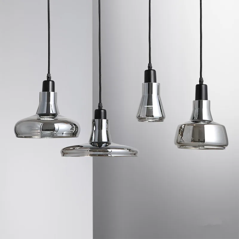 

Modern pendant light shadow glass Pendant lamps grey color Lampshade led Hanging Lamp Light Fixture Home Lighting