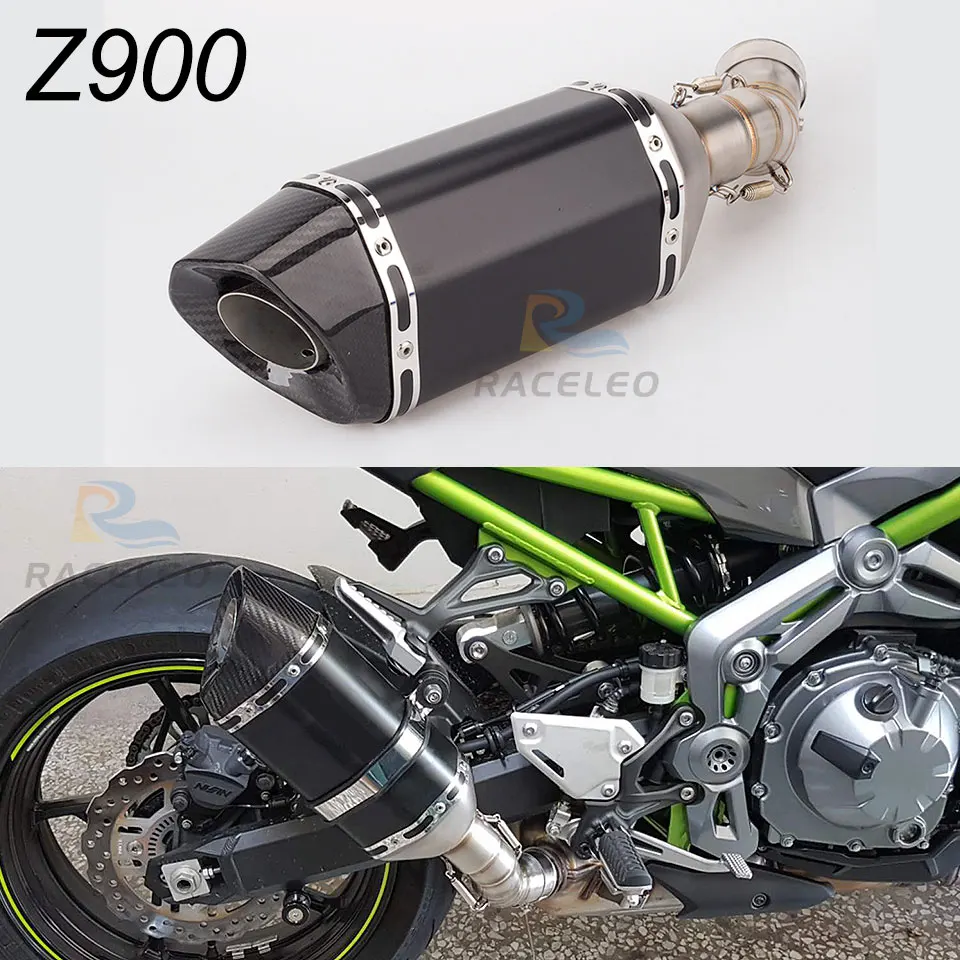 Z900 Motorcycle Exhaust muffler with middle Pipe z900 Modified muffler