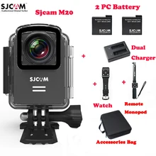 M20 SJCAM Wi-Fi Открытый Спорт Действий Камеры 30 М Водонепроницаемый Sj Cam Д. в. + Пульт Дистанционного Часы + Remote Монопод + 2 Батареи + Двойной Зарядное Устройство + Сумка
