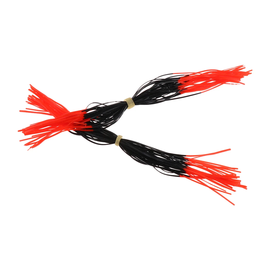 2pcs Lightweight Rubber Archery Bow String Silencer Bowstring Whiskers Pink Red+Black for Camping Hiking 
