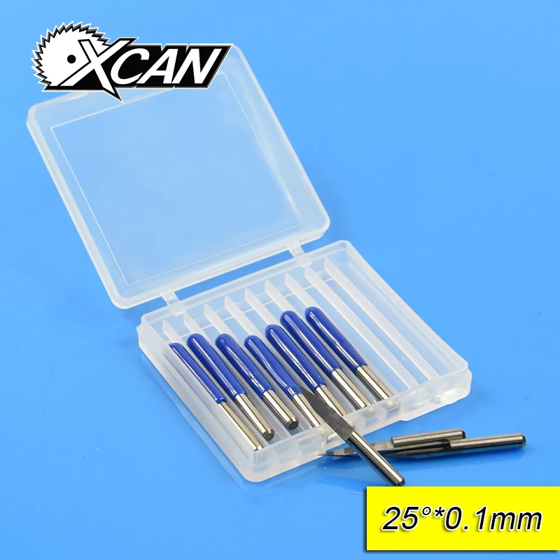 

10 Pieces Shank Diameter 3.175mm V Shape Carbide Engraving Bits CNC Router Tool 25 Degree Top Diameter 0.1mm Engraving Machine