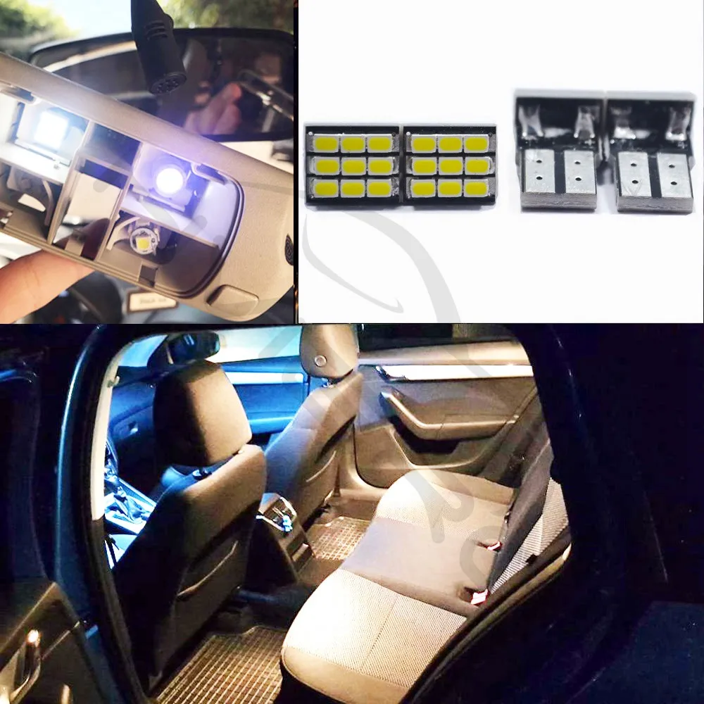 10X Белый указатель поворота купольная лампа T10 W5W 194 168 9Led автомобильная Мобильная
