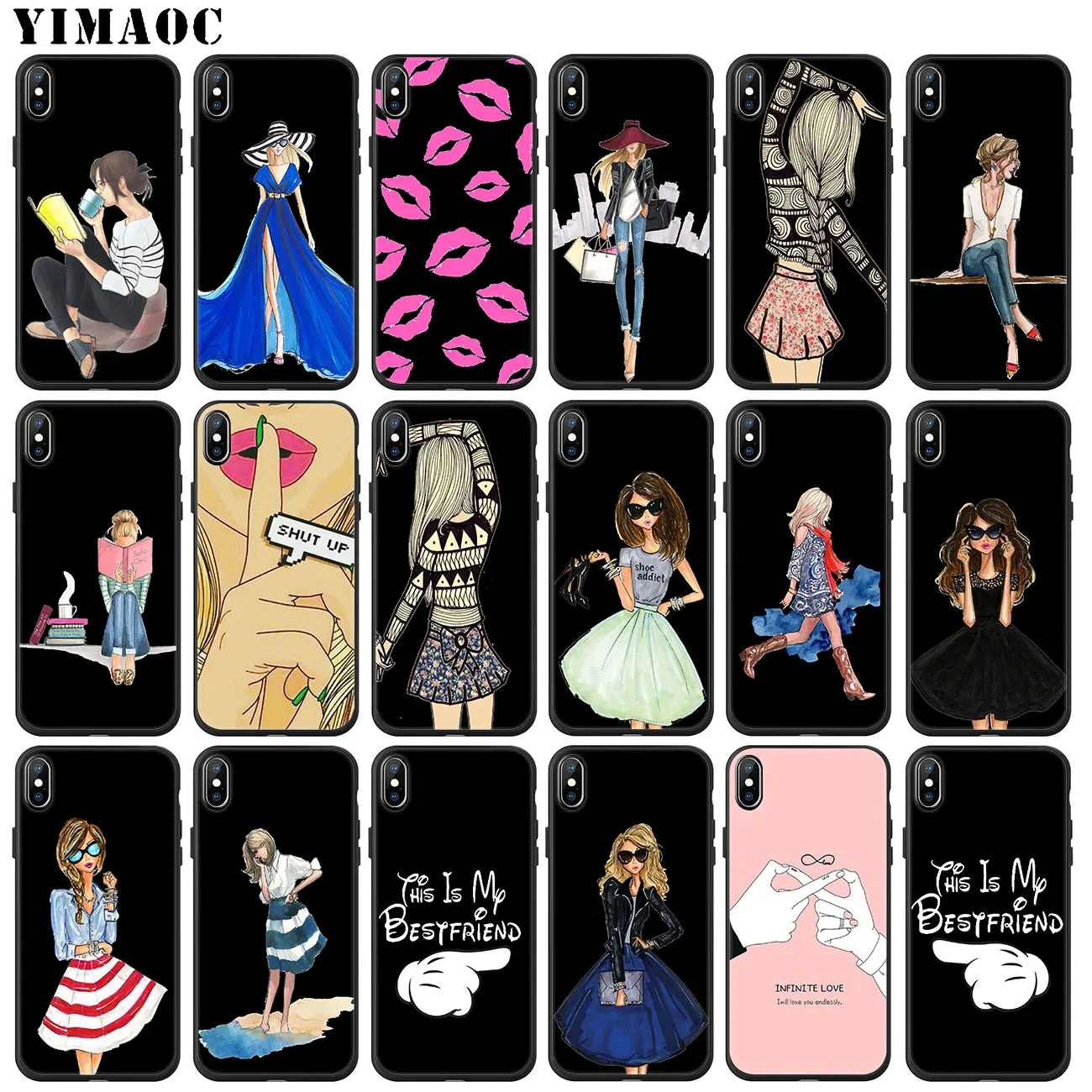 Мягкий чехол YIMAOC для iPhone 11 Pro XS Max XR X 6 6S 7 8 Plus 5 SE 10|Бамперы| |