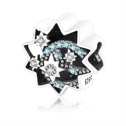 Новое поступление 925 пробы серебро желая Звезды Кубический циркониевые амулеты подходит для бусины браслет компоненты ювелирных изделий