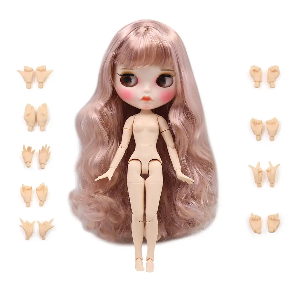 ICY DBS Blyth Doll DIY BJD  toys New matte shell white skin Fashion Dolls gift Special Offer with hand set A&B 15