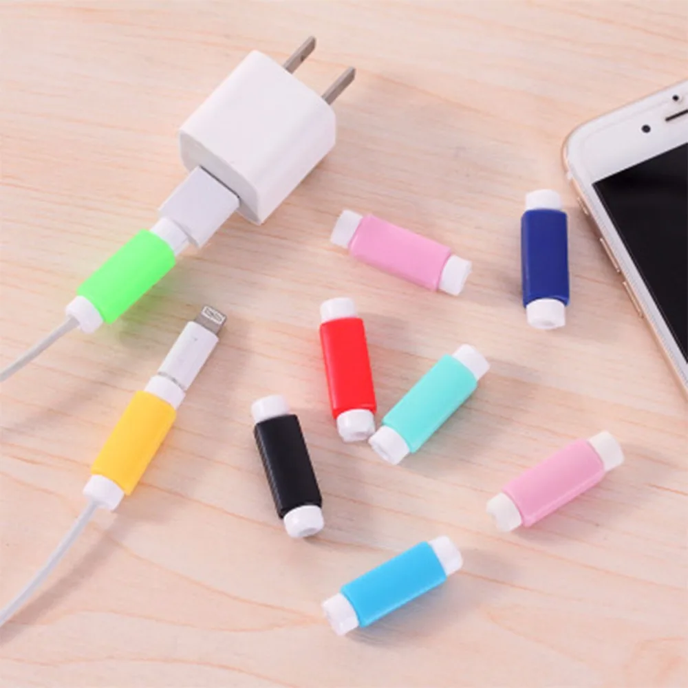

Colorful USB Cable Protector Saver Sleeve For Smartphone Data Charger Cable Cord