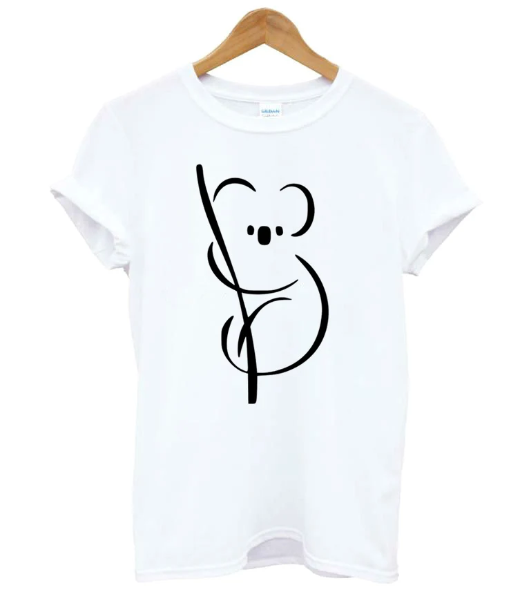 

simple Koala Print Women tshirt Cotton Casual Funny t shirt For Lady Girl Top Tee Hipster Tumblr Drop Ship F679