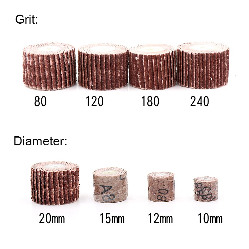 10 штук 10 мм-20 мм шлифование наждачной бумагой с полирующими колесами 3 мм хвостовик, для деревообработки шлифовальный диск роторный Буры