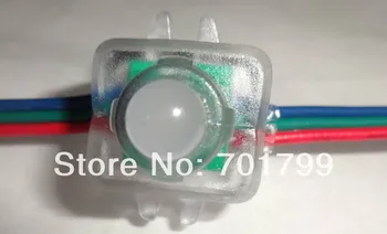 

100pcs DC12V input WS2811 LED pixel light,with RGB wire,IP68 rated;epoxy resin filled