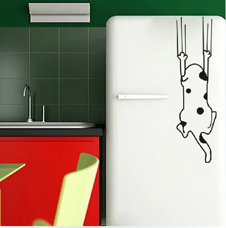 

Funny Cartoon Cat Pattern Refrigerator Fridge Stickers,removable Furniture Glass Home Decor Vinyl Decal,drop Ship