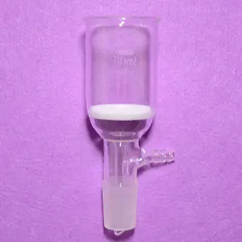 

60ML,24/29 Ground Joint,Filter Funnel,10MM Hose Connection,Porosity 3#
