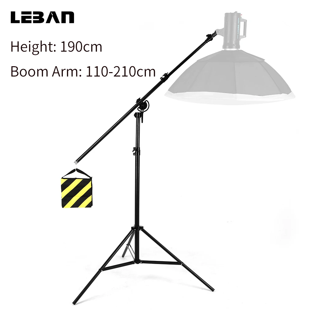 

126" 320cm Dual-use type Rotatable Aluminum Adjustable Light Stand with Sandbag for Studio Photography Video