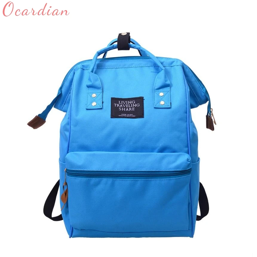 2017 Fashion Unisex Solid Backpack School Travel Bag Double Shoulder