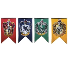 125cm Magic Home Decoration Harry Potter Party Supplies College Flag Gryffindor Slytherin Hufflerpuff Ravenclaw Banners Toys