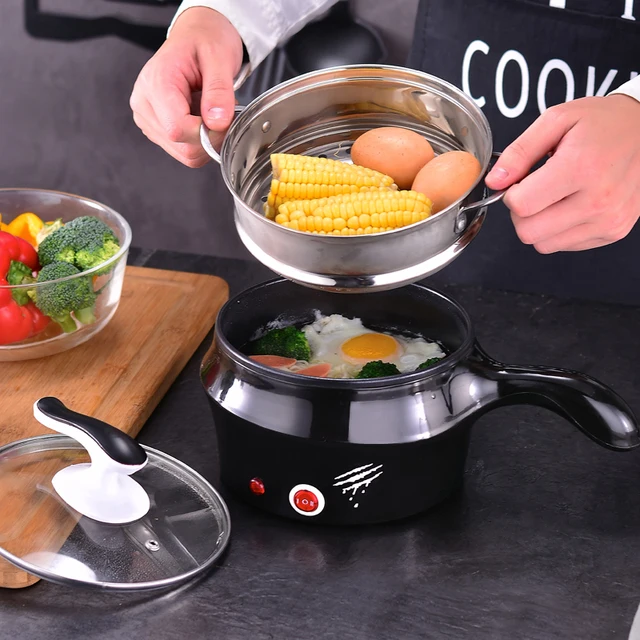 Buy 220V 1L Household Electric Multi Cooker Pot With Steamer Mini Portable