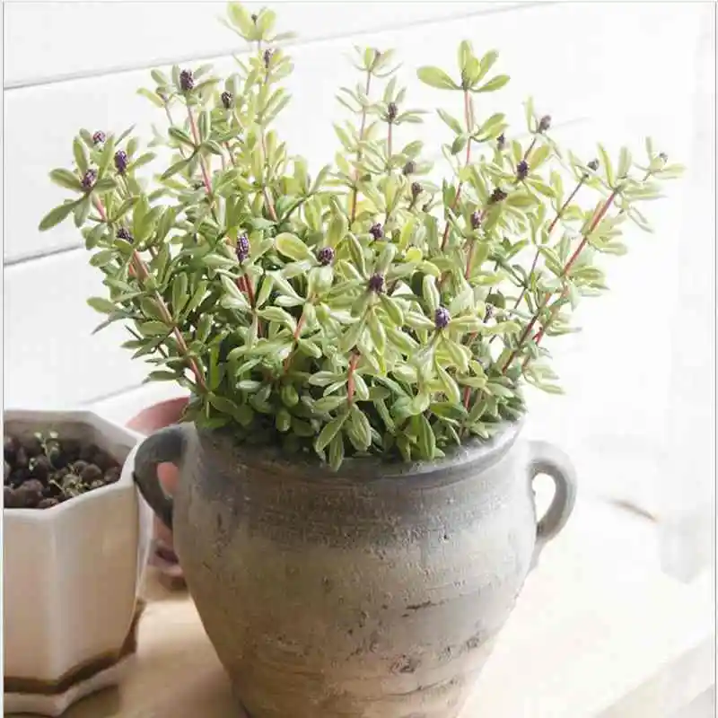 

Nodic Home Indoor Hotel Desktop Decoration Artificial Myrtle Leaf Plants Fake Silk Plant Leaves