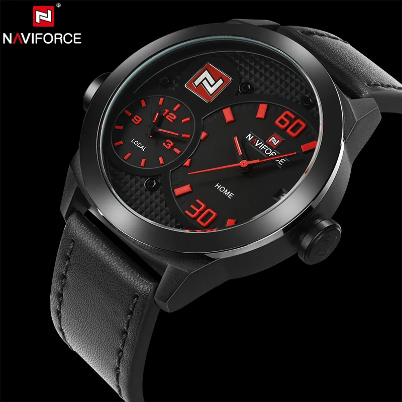 2019 NAVIFORCE оригинальный бренд Военная Униформа кварцевые часы для мужчин двойной