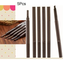 5 шт. 5 цветов Красота Женщины Водонепроницаемый бровей черный коричневый карандаш для бровей карандаш с щеткой длительный Макияж Косметический инструмент