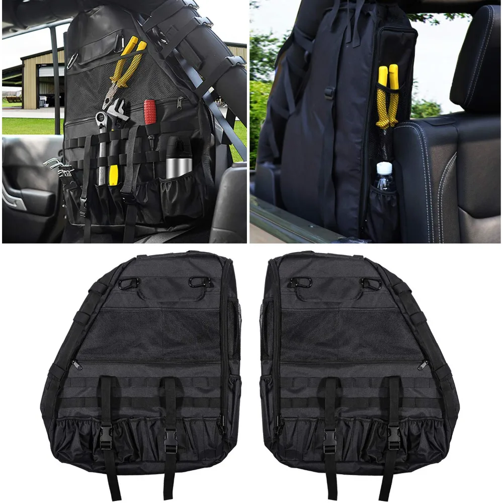 Chuang Qian 2X Outdoor Roll Bar Tool Opbergtas Multi-Zakken Zadeltas Organisatoren Cargo voor 2018 2019 Jeep Wrangler JL 4 Deur Chuang Qian 2X Outdoor Roll Bar Tool Opbergtas Multi-Zakken Zadeltas Organisatoren Cargo voor 2018 2019 Jeep Wrangler JL 4 Deur