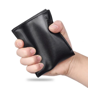

High Leather Men Short Wallets Famous Brand Male Wallet Coin Pocket Multifunction 3 Fold Wallets Men Small Purse carteira LSH524