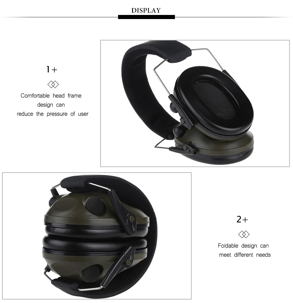 Electronic Hearing Protector Noise Canceling Ear Muffs Shooting Tactical Headset